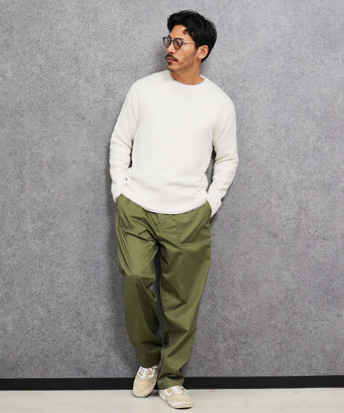 シャギーニット | あったか 柔らか メンズニット メンズセーター ニットセーター おしゃれ レディース 秋 秋服 冬 冬服 クルーネック シャギー ブラック グレー ホワイト ベージュ